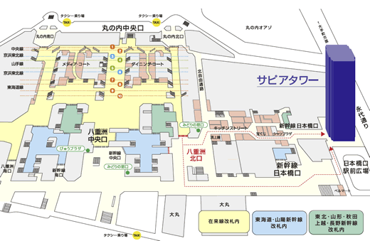 MAP:サピアタワーへのご案内